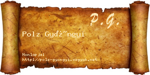 Polz Gyöngyi névjegykártya